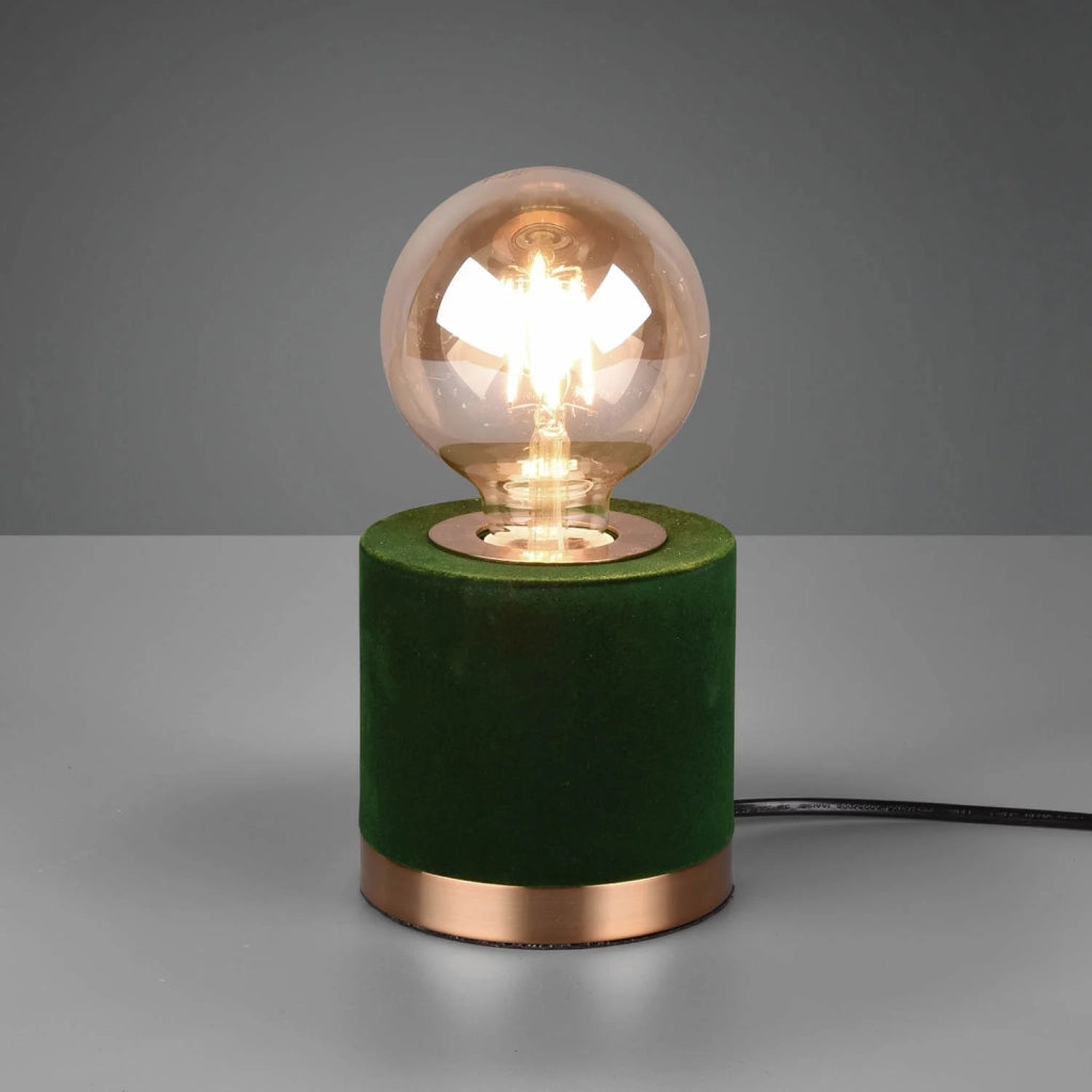 LÚZETE - LAMPADA DA TAVOLO GANNICUS VELLUTO VERDE E27