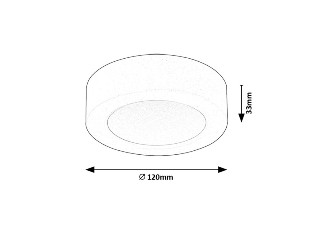 Plafoniera Rabalux Shaun2 tonda nera Ø12cm LED 7W 4000K