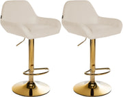 2er Set Barhocker Braga Gold Stoff