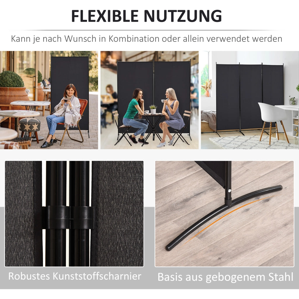 Libreria Divisorio Scaffale ¨C Zephmum ¨C Nero Metallico 3 Pezzi