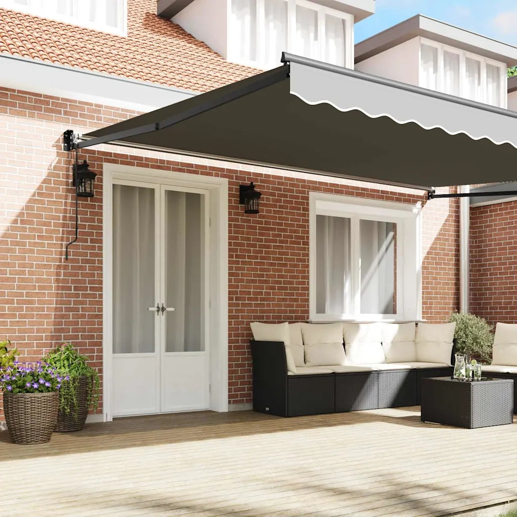 Tenda da Sole Antracite 4 × 3 m Metallo