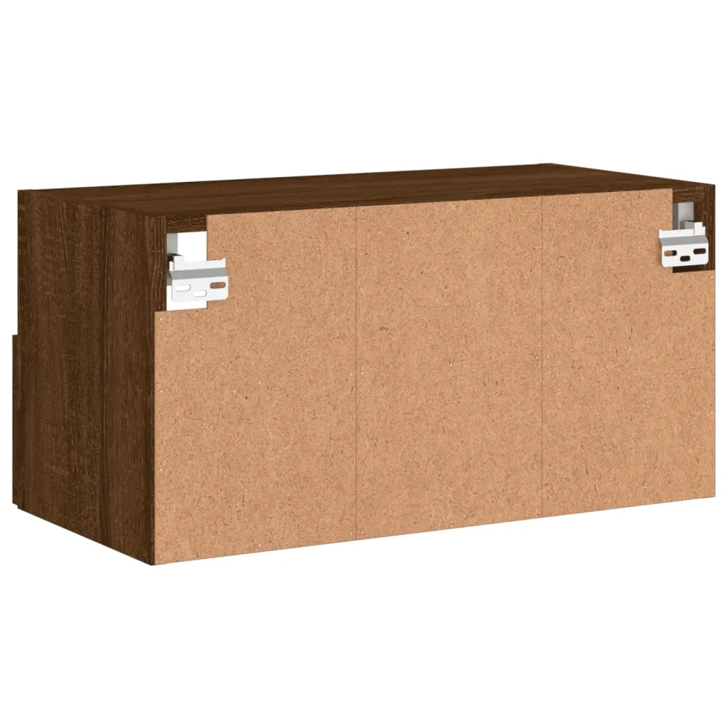 Mobile TV a Parete Rovere Marrone 60x30x30 cm Legno Multistrato 836866