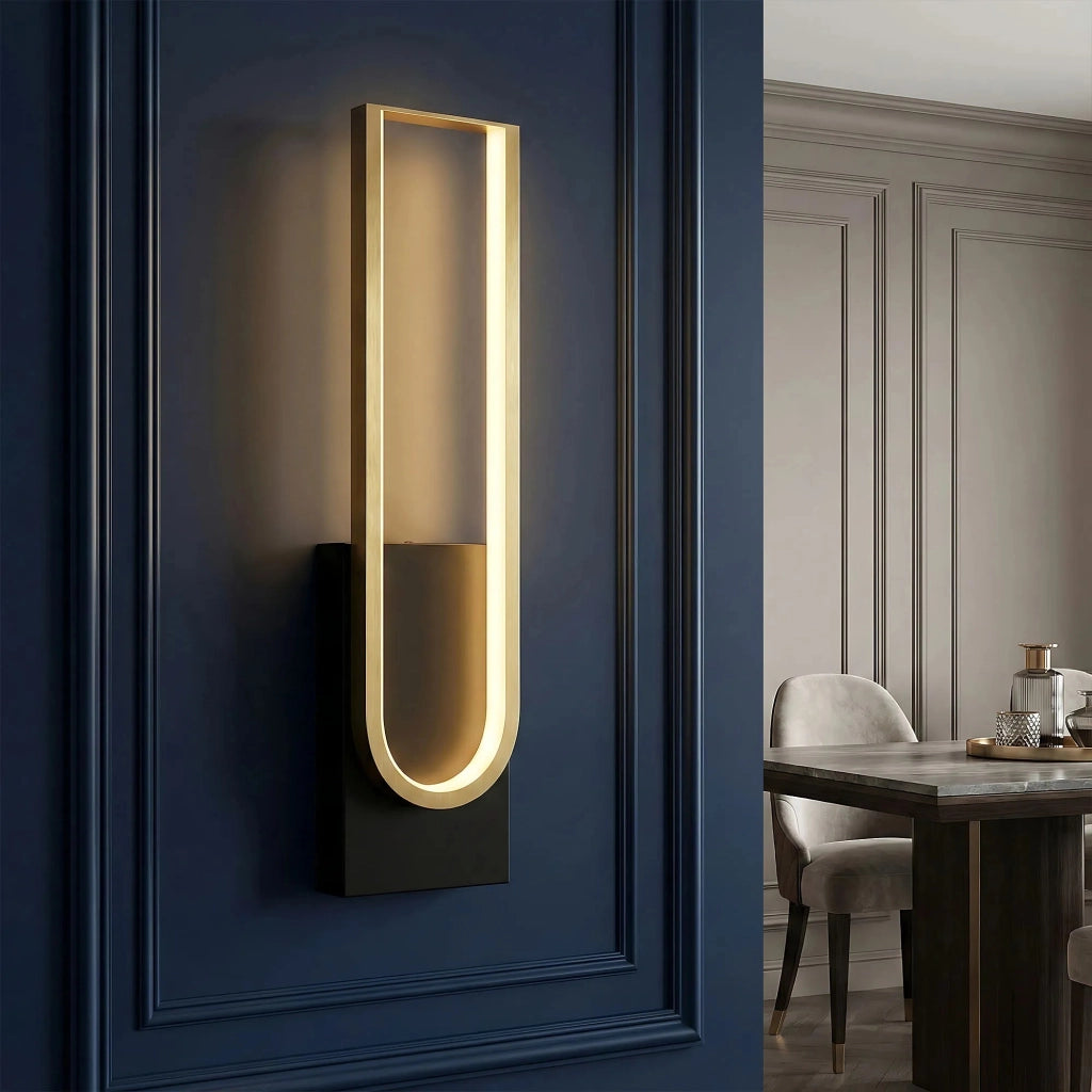 Lampada Da Parete Led App1782-w Brush Gold/black