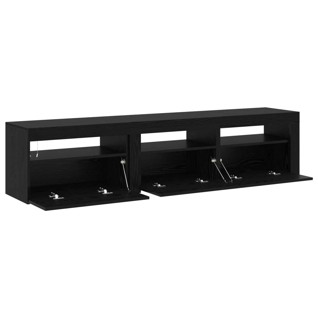 Mobile TV 2 pcs Rovere Nero 180 x 35 x 40 cm Legno multistrato 3332505