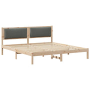 Letto matrimoniale | Letto per adulti | Struttura del letto Grigio scuro 200 x 200 cm Pino massello