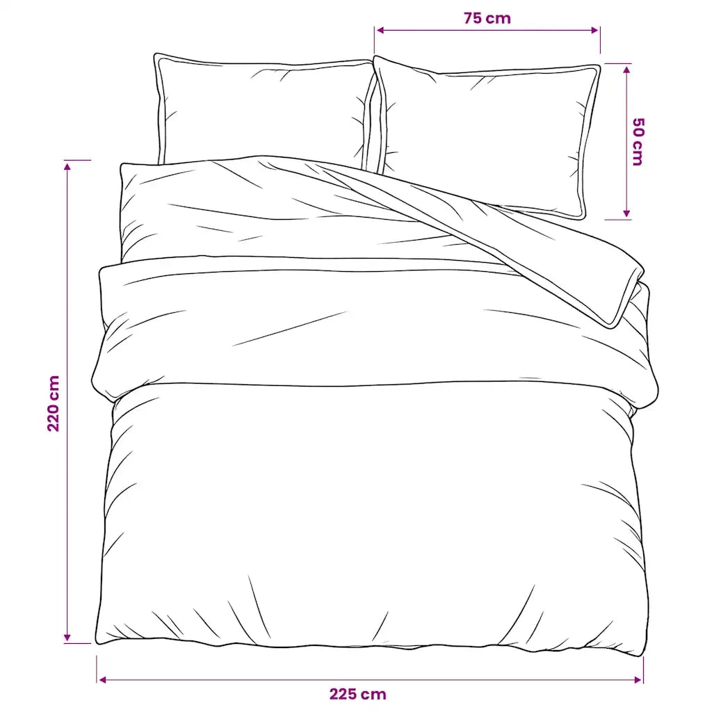 Set Copripiumino Grigio 225x220 cm in Cotone CFW6615215