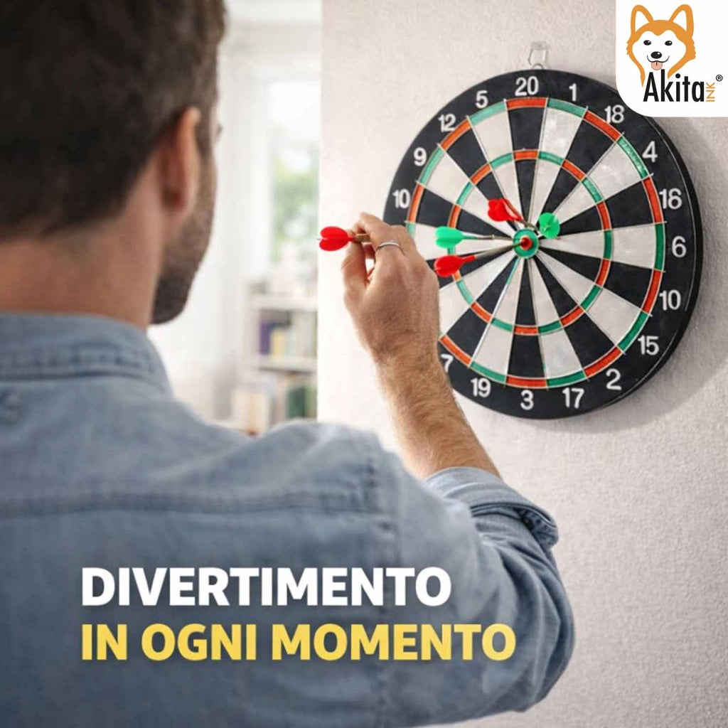 Akitaink Tiro al Bersaglio 36 cm con 6 Freccette