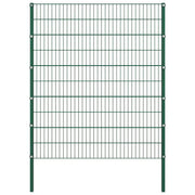 Pannello di recinzione con pali in ferro 867x200 cm verde 278683