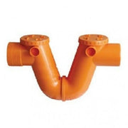 Sifone a-n arancio in pvc ad incollaggio  ø 100
