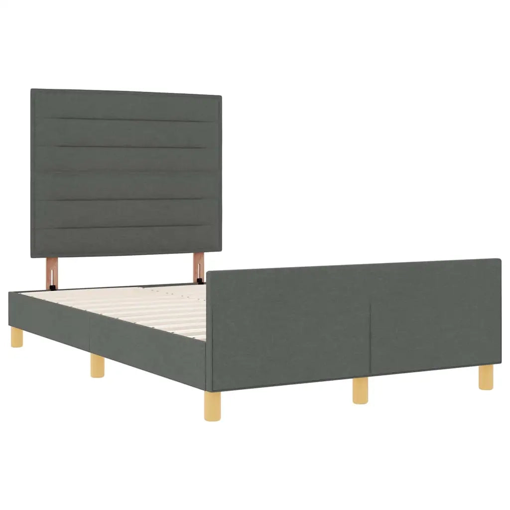 Struttura del letto Grigio scuro 120 x 190 cm Tessuto 3344635