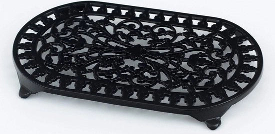Ovale sostegno in ghisa - Tradizionale nero - 345x205x3 cm