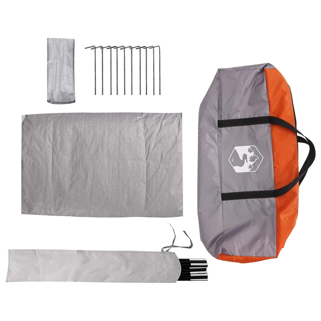 Tenda Party Grigio e arancione 4 persone 42017447
