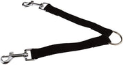 Cinturino per cani in nylon a doppia catena - 23 cm - per 2 cani - attacco a leva - rilascio stress-free - 19 mm di larghezza