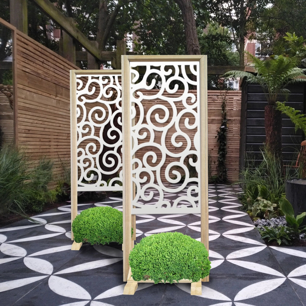 GHIRIGORI - Separè  - Paravento modulabile - 70x190cm - in Legno e PVC Colore: bianco