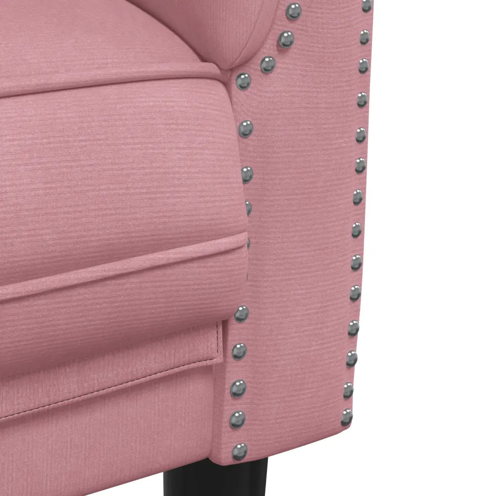 Divano a 2 Posti-Sofa 2 Posti Rosa in Velluto