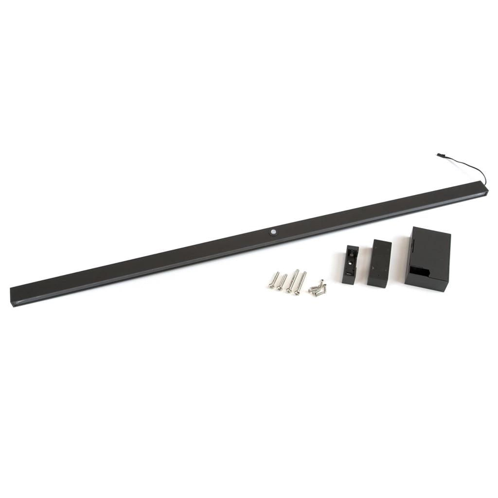 Emuca Barra appendiabili per armadi Castor con luce LED, batteria rimovibile e sensore di movimento, 1.008, Verniciato moka, 1 u.