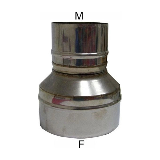MARAL MP 8M-DP 8-13 DP Adattatore inox acciaio inossidabile doppia parete isolante in lana di roccia colore Acciaio