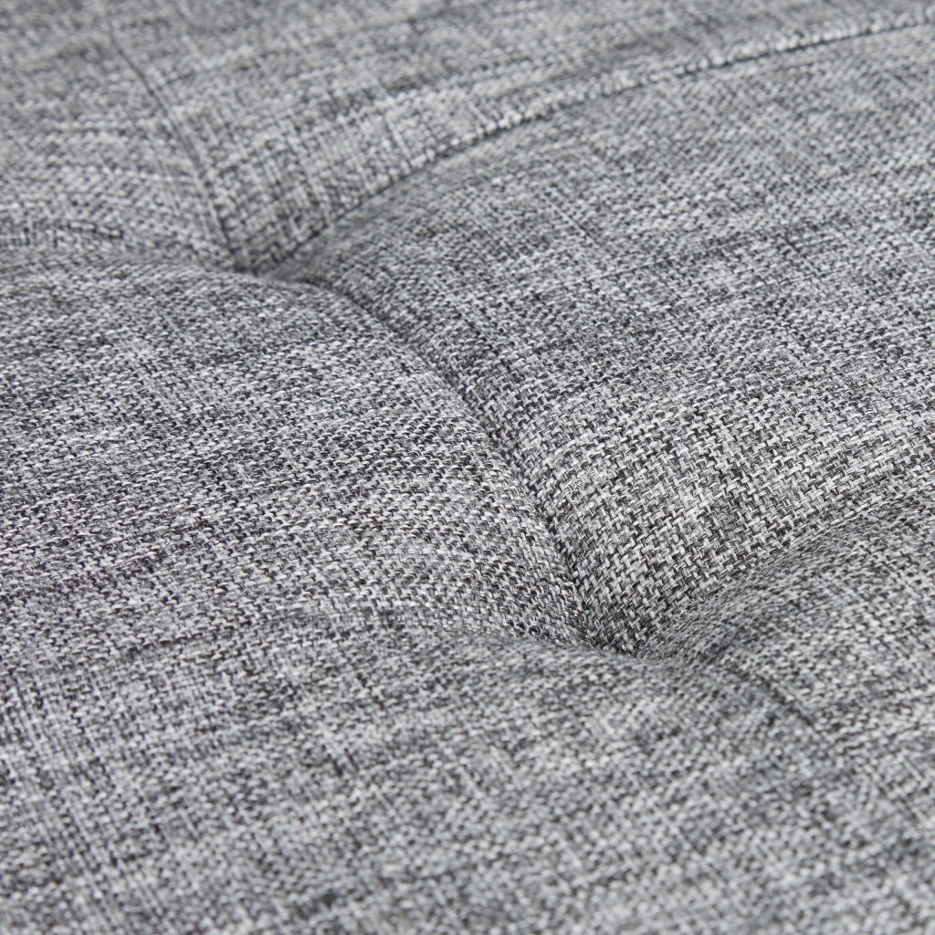 Panca portaoggetti in lino con coperchio grigio 114 cm 3013010