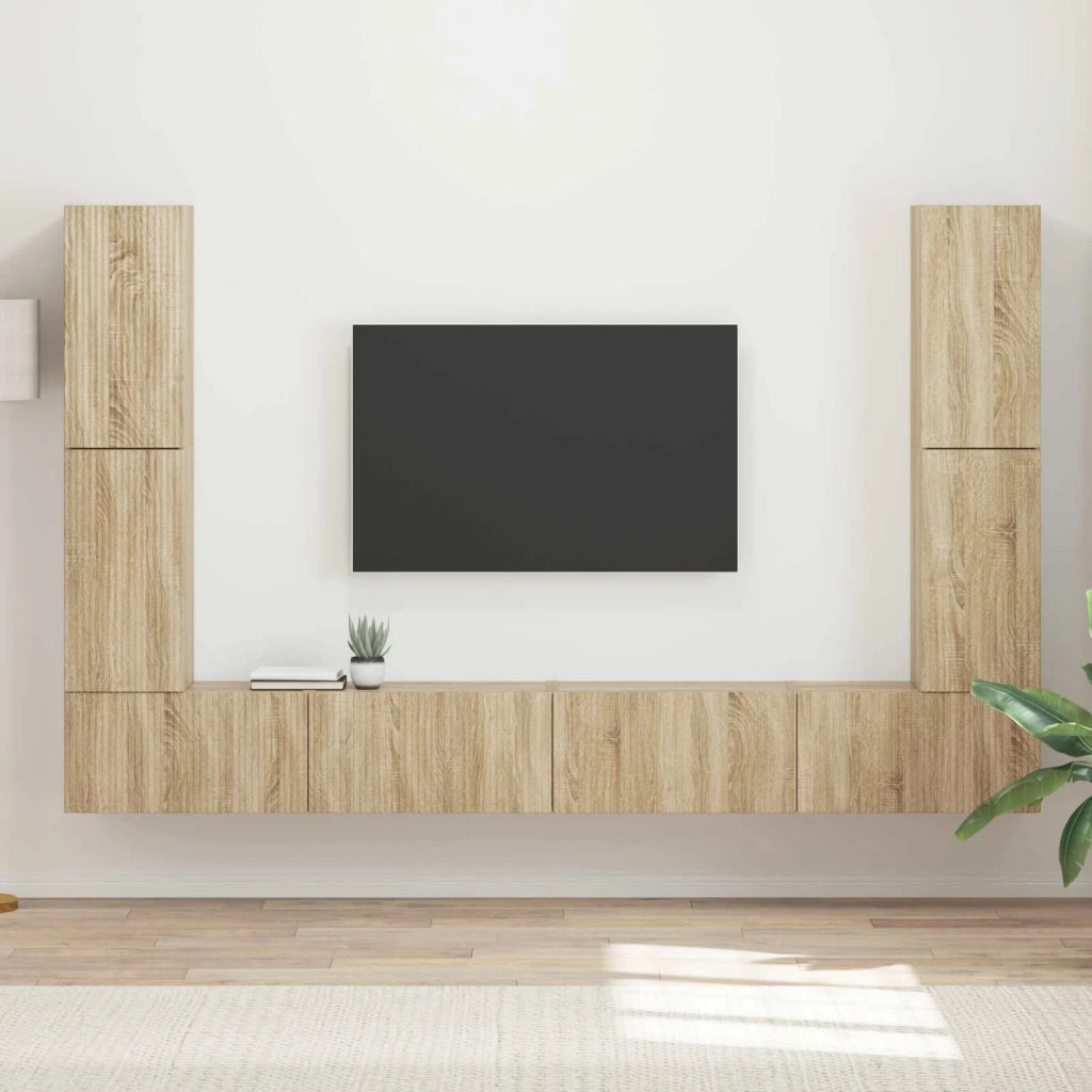 Set mobile TV 8 pcs Rovere Sonoma Legno multistrato 3409134