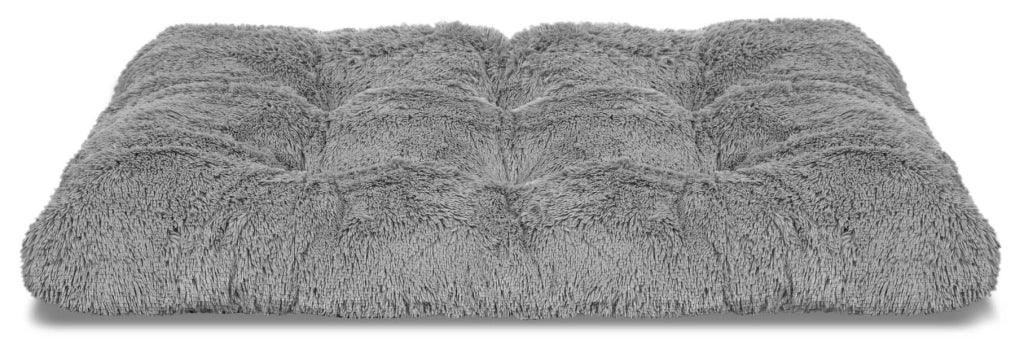 AIO FACTORY 130x90 cm Cuscino per cuccia per cani Shaggy Grigio chiaro Impermeabile