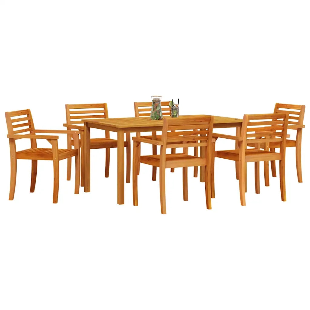 Set da Pranzo per Giardino 7 pcs Marrone