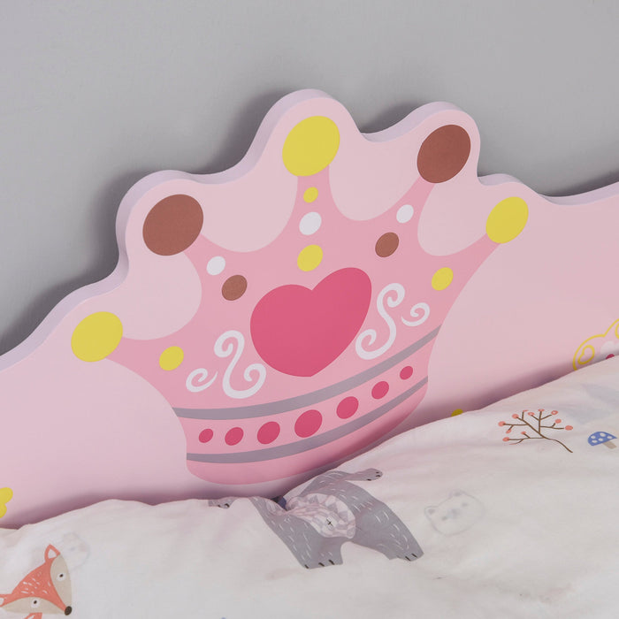 Struttura Letto Singolo per Bambini 143x73x60 cm in Legno di Pioppo Rosa