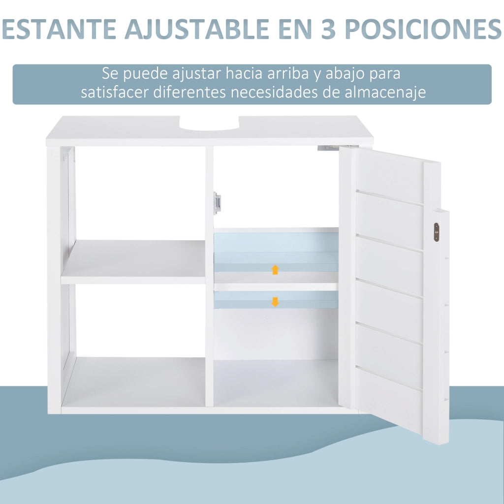 Mobile Bagno Sottolavabo Sospeso ¨C zephmum ¨C Bianco 60x30x54 cm
