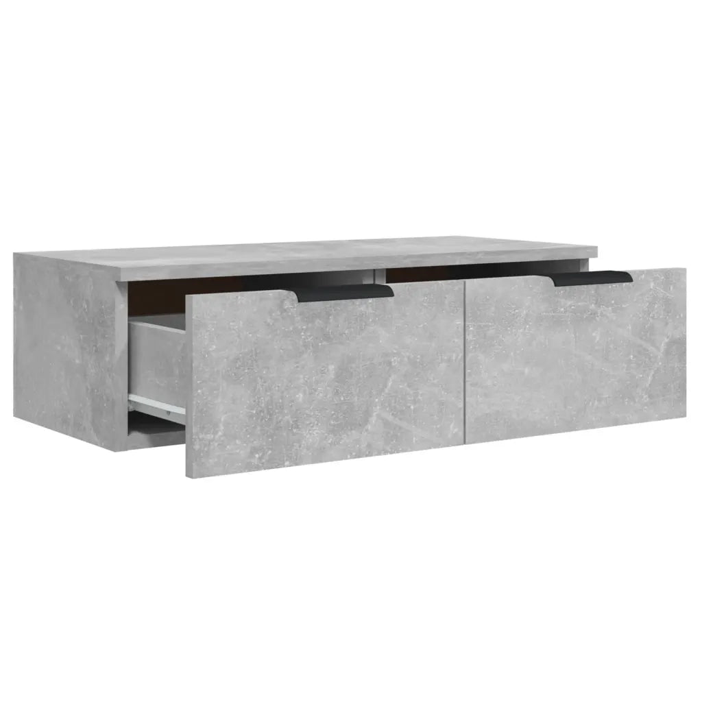 Armadietto a Muro Grigio Cemento 68x30x20 cm Legno Multistrato 811398