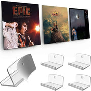 Supporto per Dischi in Vinile da Appendere al Muro - Fermo per Dischi Singoli/Doppii - Supporto per Album da Appendere al Muro - 4 Pezzi - Translucido - Supporto per Dischi in Vinile