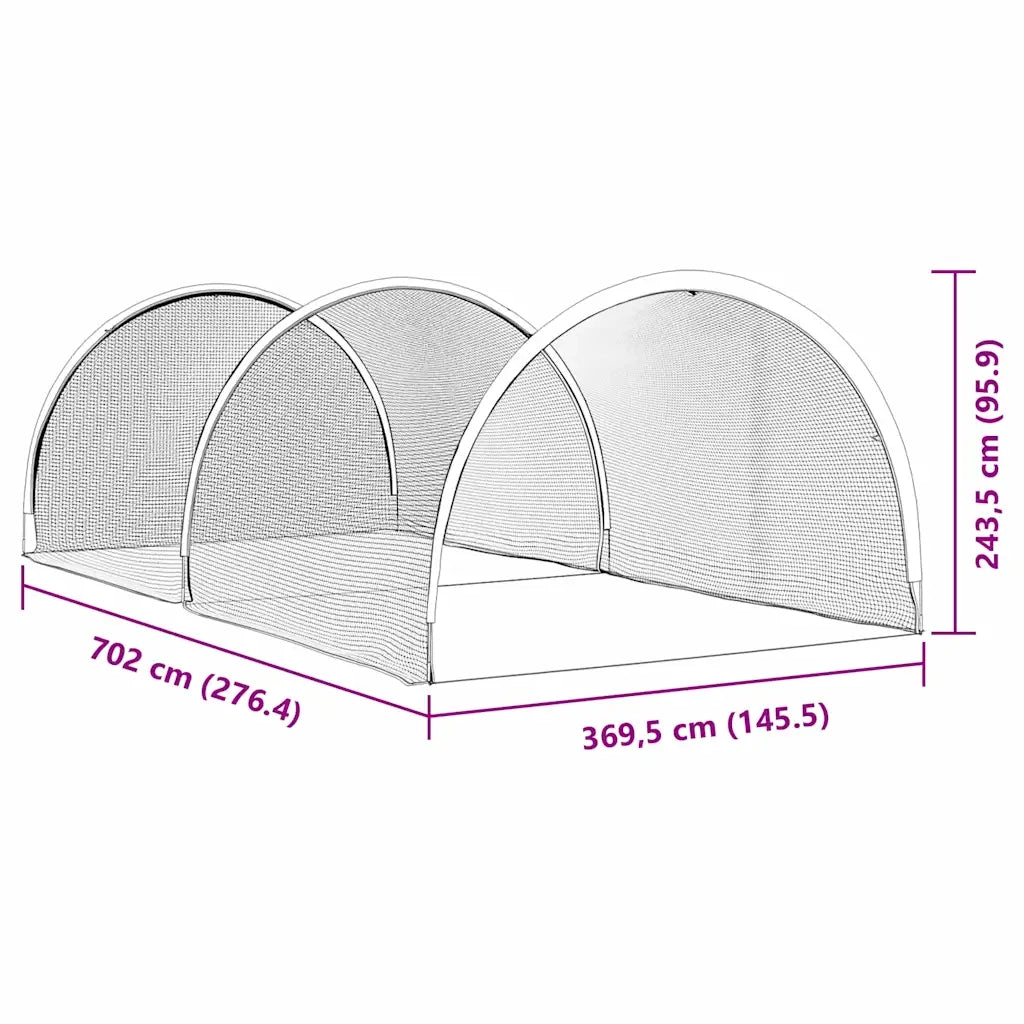 Baseball e Softball Nero 702 x 369,5 x 243,5 cm Poliestere CFW8252253