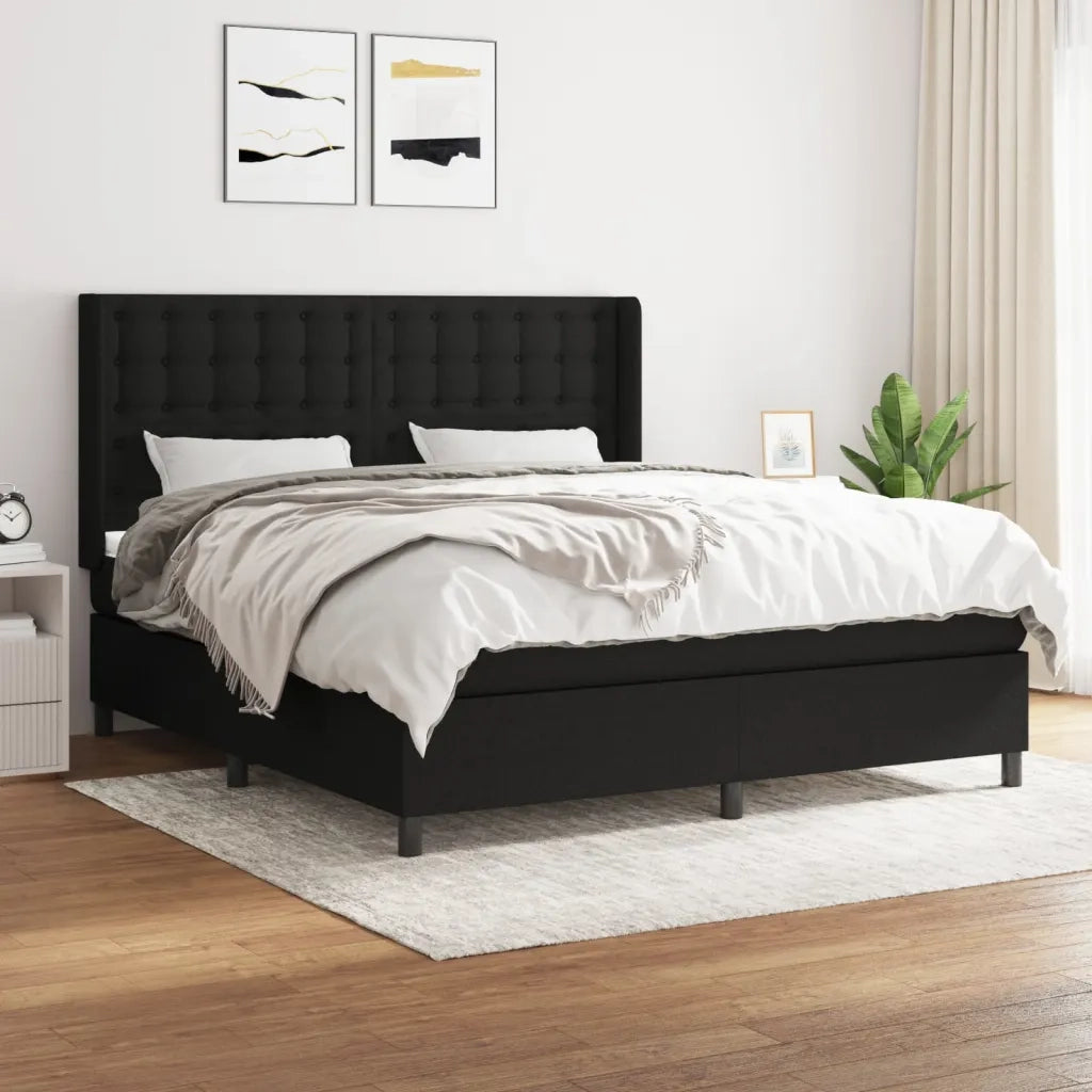Giroletto a Molle con Materasso Nero 180x200 cm in Tessutocod mxl 74629