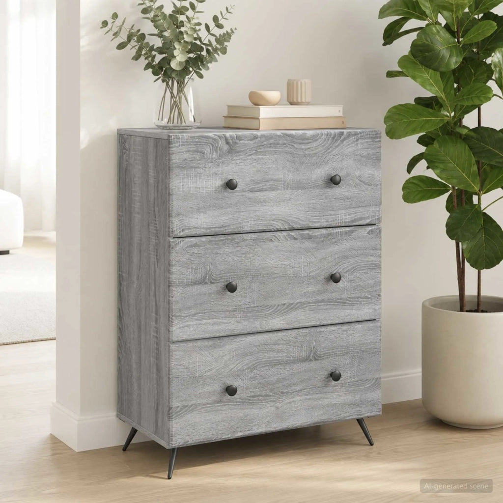 Mobile con Cassetti Grigio Sonoma 66 x 34,5 x 90 cm 895531