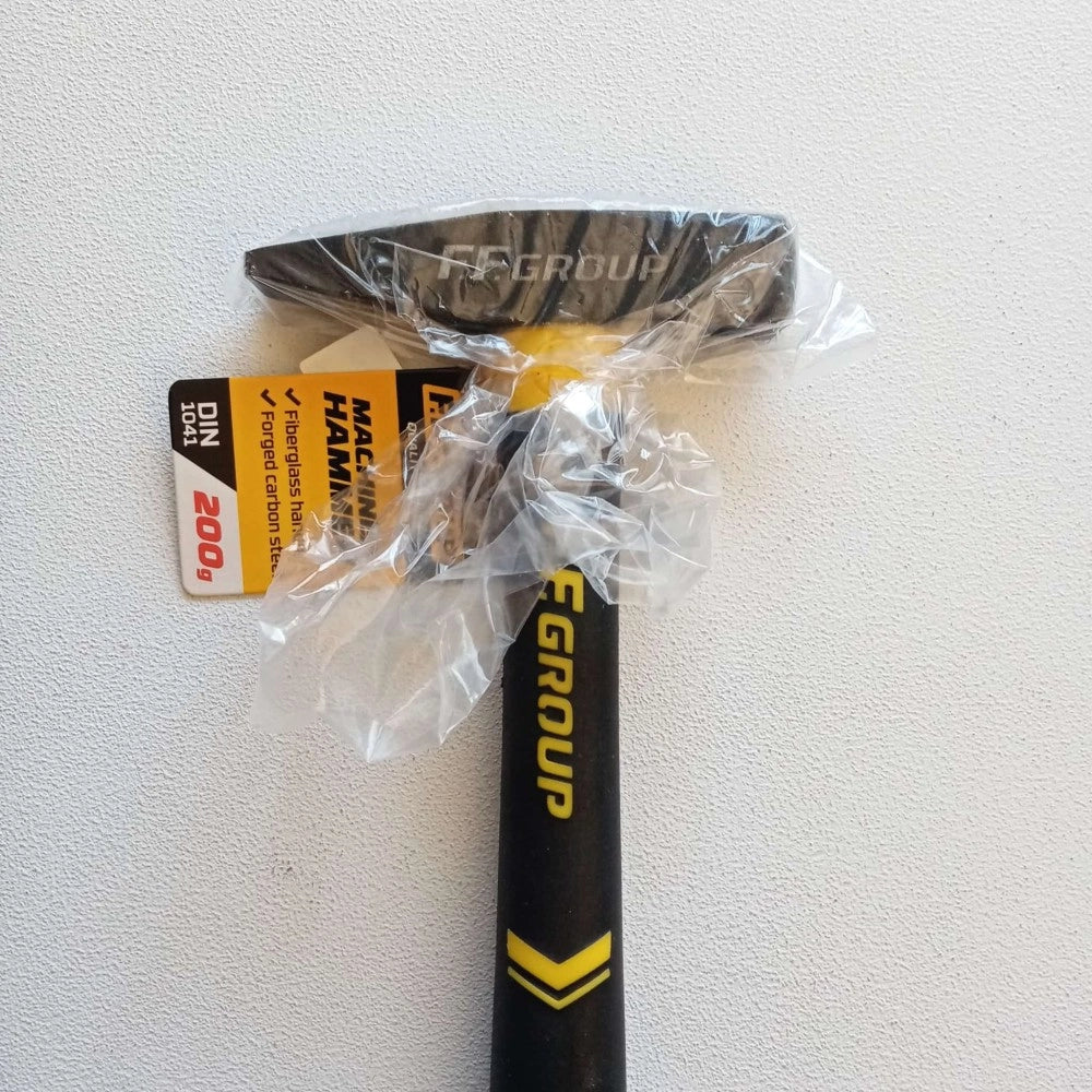 Ff group martello da 200gr per fabbro e meccanico manico fibra di vetro