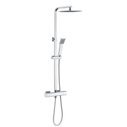 Colonne Doccia, AICA ITALY Colonna Doccia Termostatica, Colonna Doccia Studio con Grande Soffione 25x25cm, Cromo