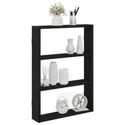 Scaffale a Parete Nero 43x9x60 cm in Legno Multistrato 860050