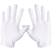 Trade Shop - Guanti In Cotone Bianco Per Assorbimento Crema Mani Pelle Secca Sensibile Idrata -