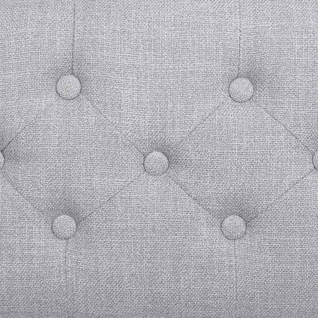 Sgabello imbottito in legno grigio 110x37x47h