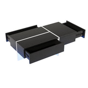 Tavolino da salotto con 3 Cassetti e LED controllato tramite App; Finitura Lucida; per Soggiorno; 100 × 50 × 34.5 cm