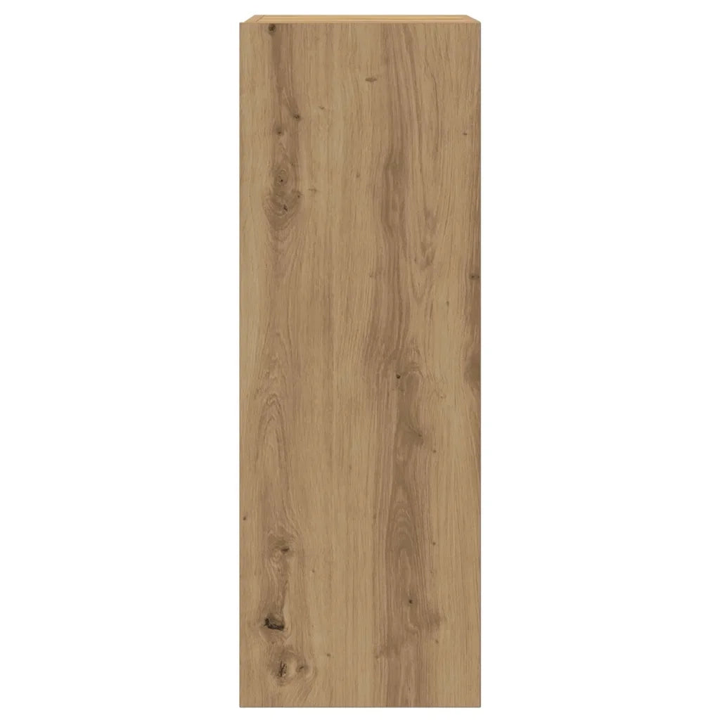 Set Mobile TV 4 pz Montato a Parete Rovere in Legno Multistrato 3329154