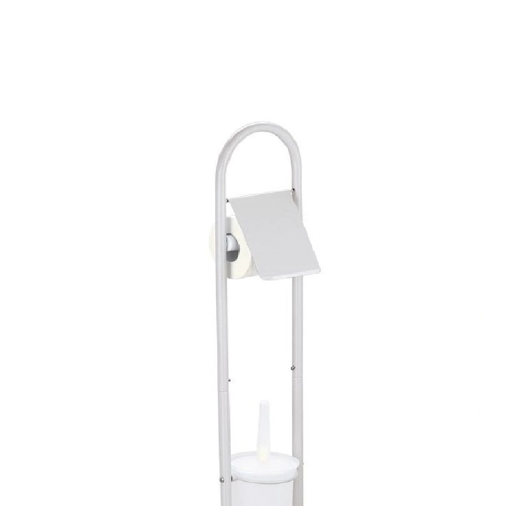 Piantane da Bagno Portarotolo Porta scopino Acciaio Smaltato Grigio Chiaro