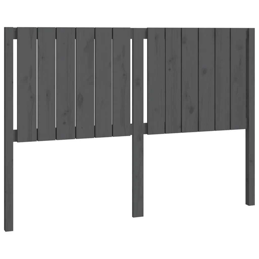 Testiera per Letto Grigia 145,5x4x100 cm Legno Massello di Pino