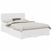 Letto matrimoniale | Letto per adulti | Struttura del letto Bianco 160 x 200 cm Legno multistrato