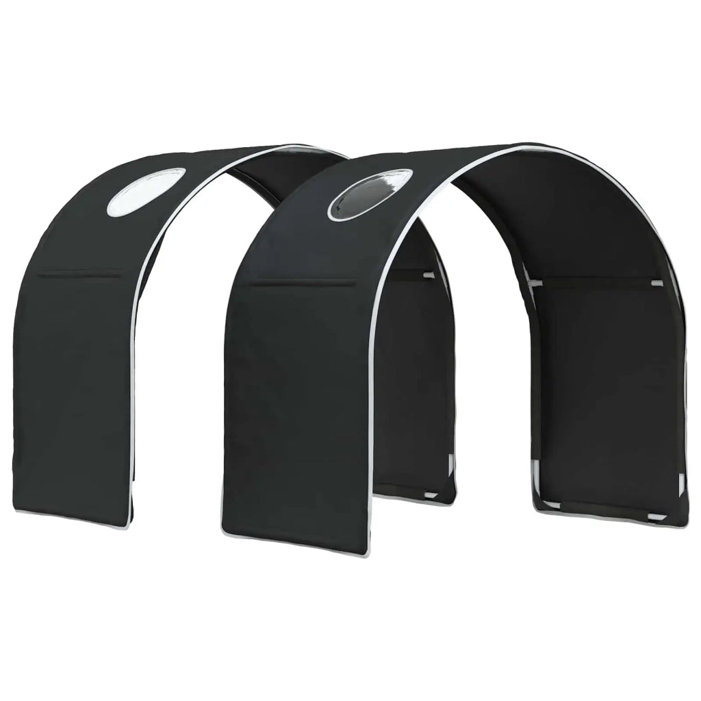 Letto con Tunnel 4 pcs Bianco e Nero Legno ingegnerizzato