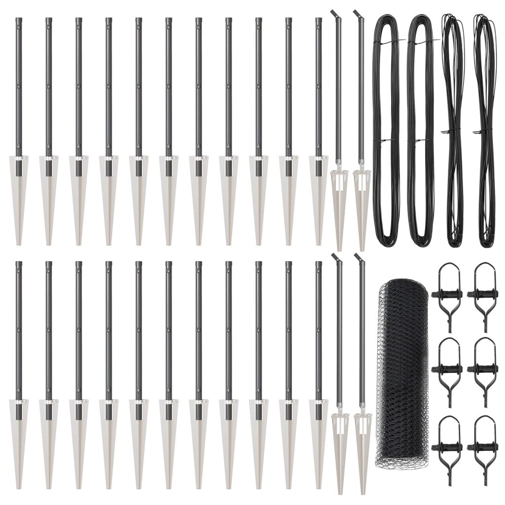 Recinzione Esagonale  Grigia 0.5x50 m Acciaio