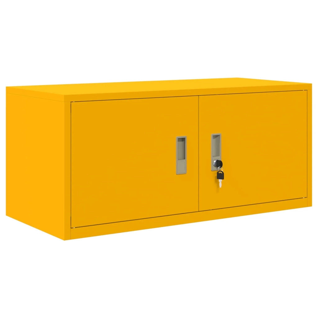 Armadio Giallo senape 90 x 40 x 40 cm Acciaio