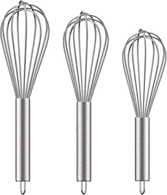 Eggbeater - Anti Adesione - Utensili da Cucina - Cottura Manuale - 3 Spatole per Uova - Multifunzionali - Dimensioni (20.5 25 29.5)