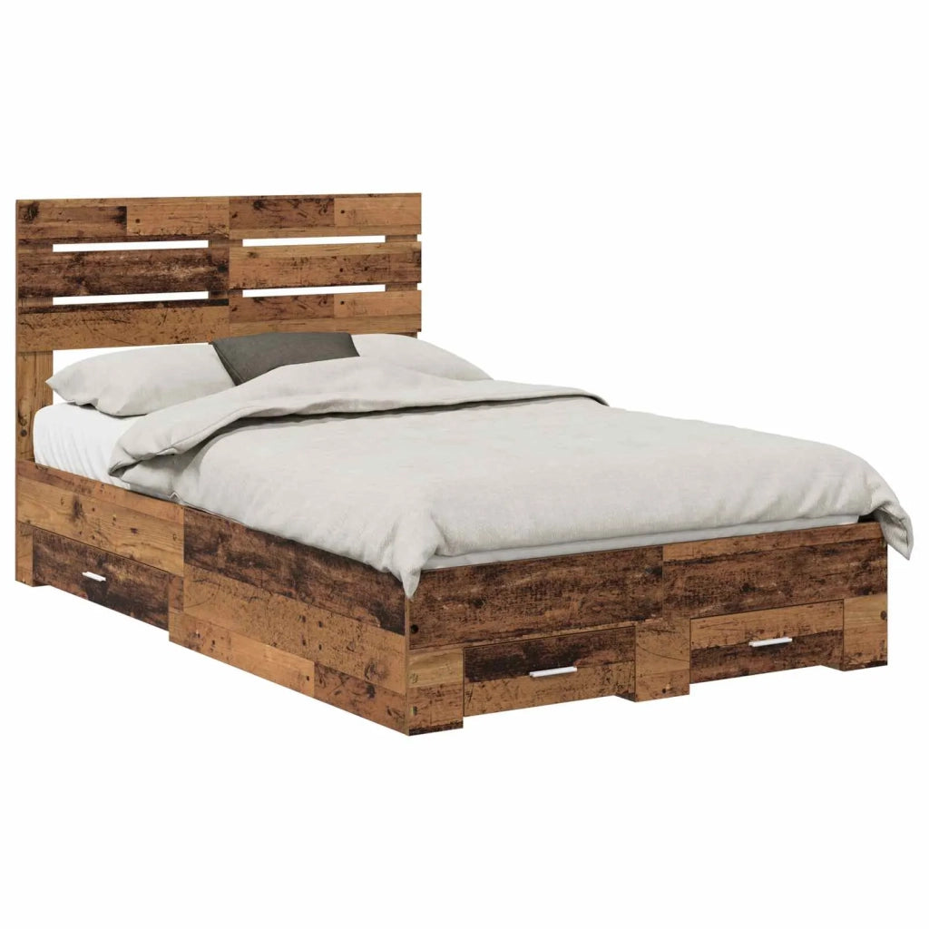 Struttura del letto con cassetto con testiera Legno multistrato 3411673