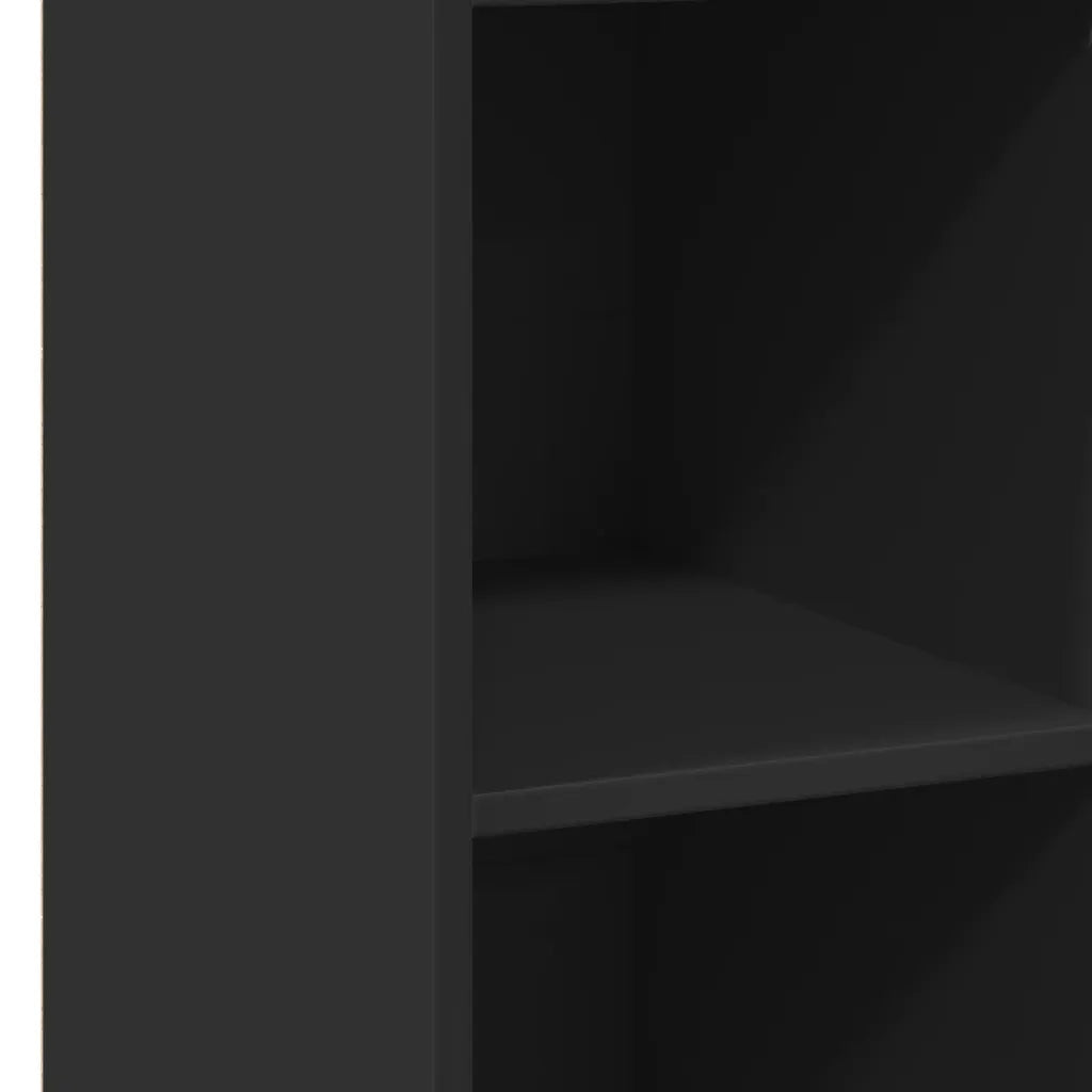 Credenza-Buffet-Armadio da cucina Nera 30x41x124 cm in Legno Multistrato