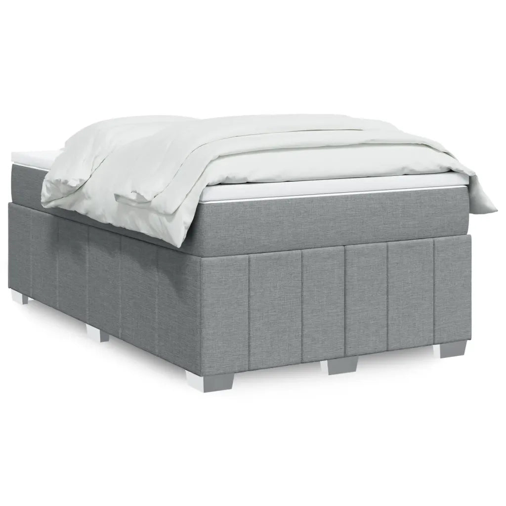 Giroletto a Molle con Materasso Grigio Chiaro 120x190cm Tessuto 3285456