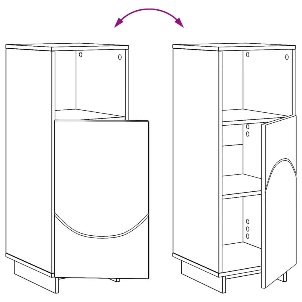 Set mobili da bagno 3 pz Bianco Legno ingegnerizzato 3433055